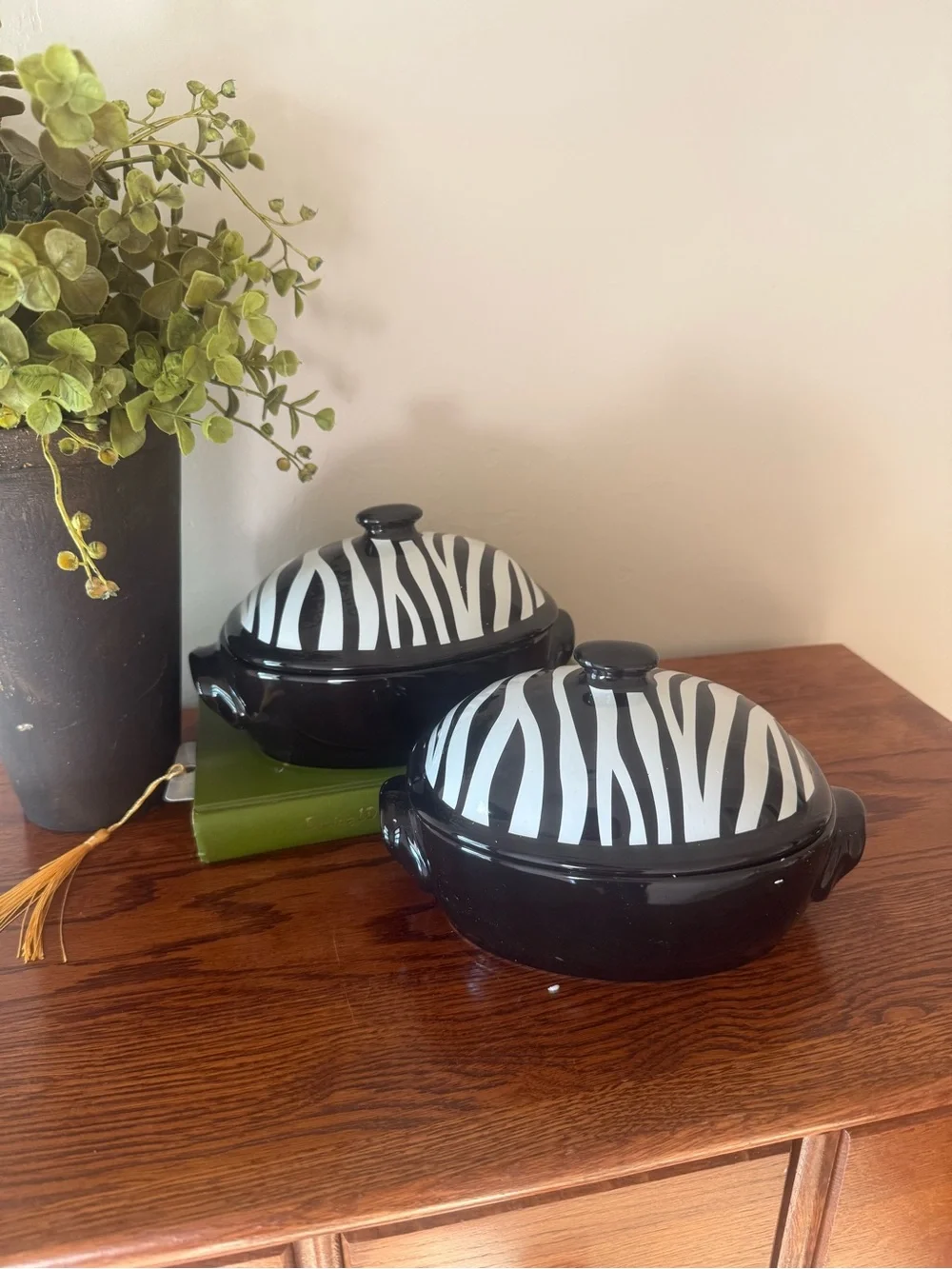 Celebrating HOME Zaza Zebra Mini Casseroles - Set of 2
